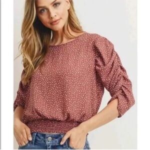 Paper Crane Boho Floral Blouse. Medium. NWT.